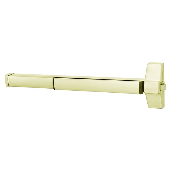 Rim Exit Device, Fire Rated, 605 Bright Brass, 36, SNB
